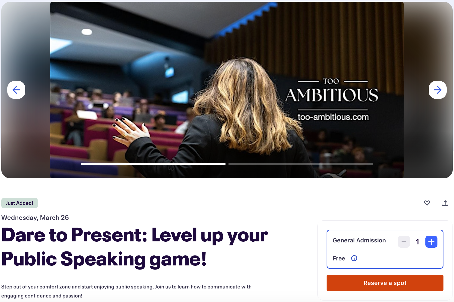 Dare to Present: Level up your Public Speaking game!